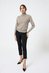 Maglia collo altro cristalli FEDERICA BI ( più colori )