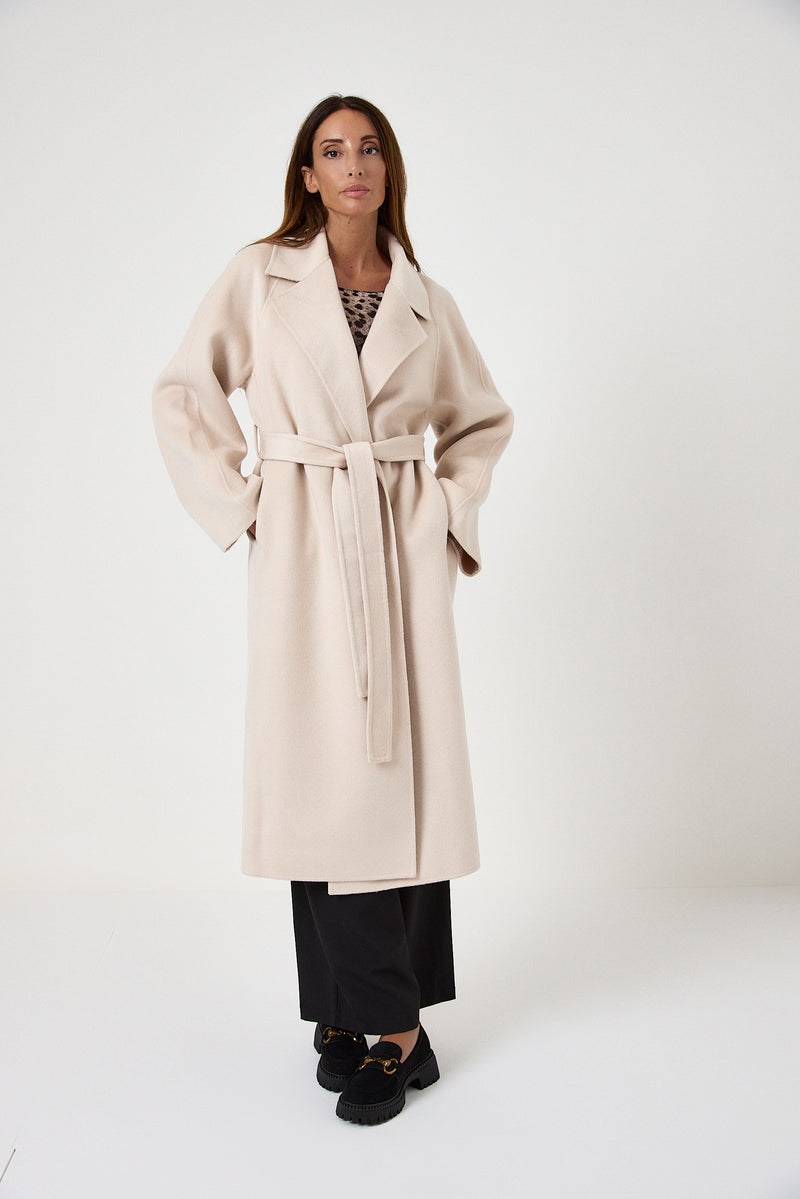Cappotto beige cachemire e lana FEDERICA BI
