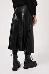 Gonna nera lucida in ecopelle FEDERICA BI
