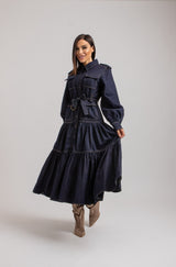 Abito FEDERICA BI in blu denim