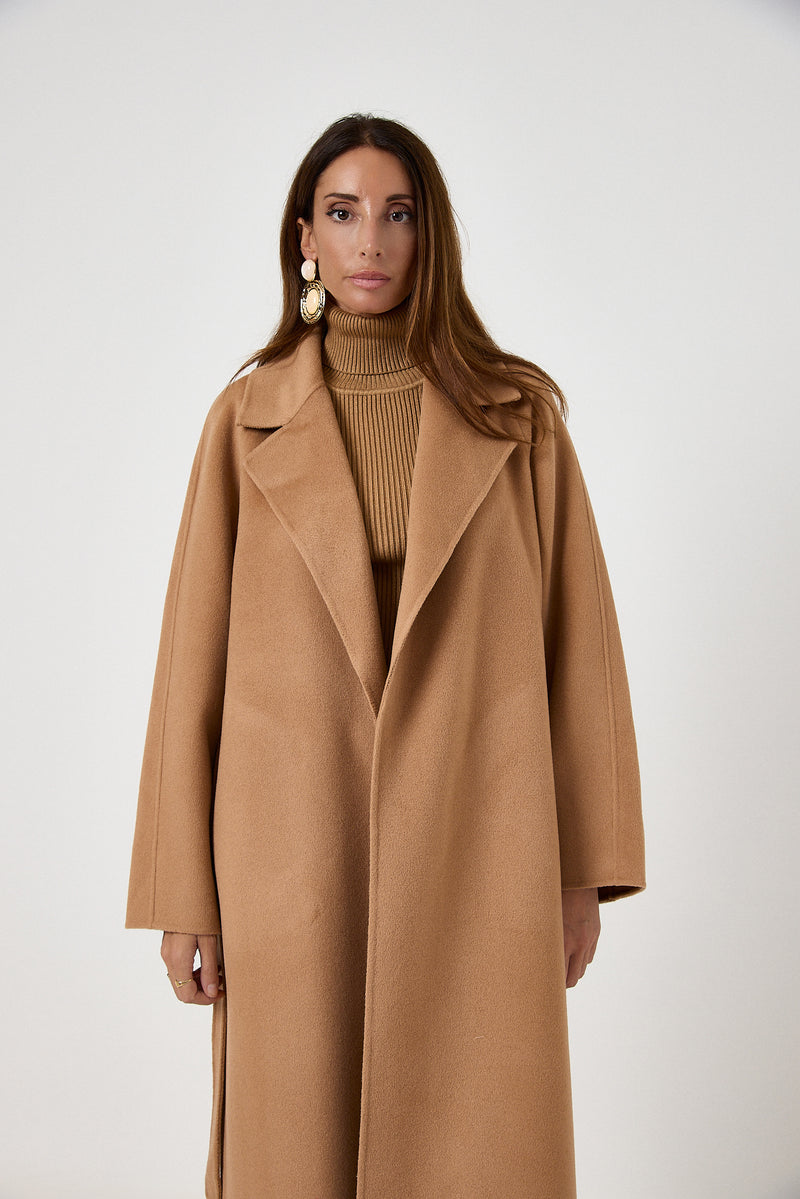 Cappotto camel cachemire e lana FEDERICA BI
