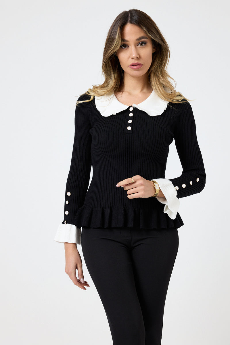 Maglia colletto FEDERICA BI ( più colori )