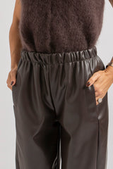 Pantalone in ecopelle moro FEDERICA BI