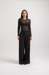 Pantalone nero in cadi FEDERICA BI