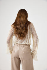 Camicia in pizzo burro FEDERICA BI