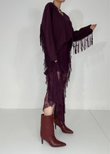 Gonna in pizzo bordeaux FEDERICA BI