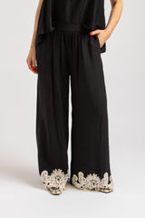 Completo nero top e pantalone FEDERICA BI