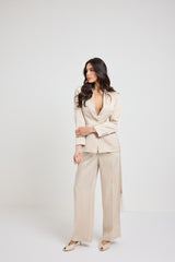 Tailleur in raso beige FEDERICA BI