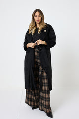 Cappotto lungo con frange FEDERICA BI ( due colori )