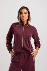 Completo in felpa bordeaux FEDERICA BI