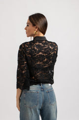 Camicia in pizzo FEDERICA BI nero