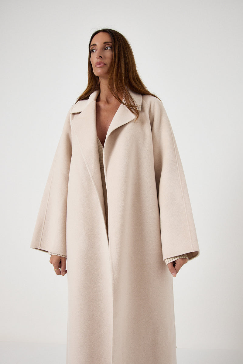 Cappotto beige cachemire e lana FEDERICA BI