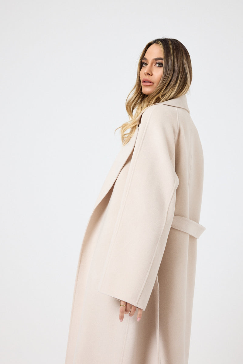 Cappotto beige cachemire e lana FEDERICA BI