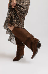 Stivale suede cioccolato FEDERICA BI