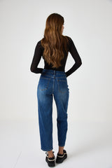Denim blu elasticizzato charms FEDERICA BI
