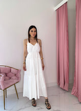 Abito in cotone bianco e nero FEDERICA BI