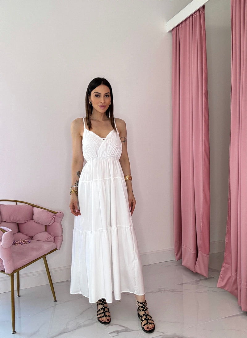 Abito in cotone bianco e nero FEDERICA BI