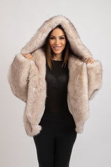 Ecopelliccia beige FEDERICA BI