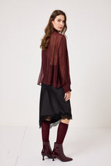 Gonna nera in viscosa e pizzo FEDERICA BI