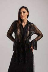 Camicia nera in pizzo FEDERICA BI