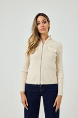 Cardigan zip FEDERICA BI ( vari colori )
