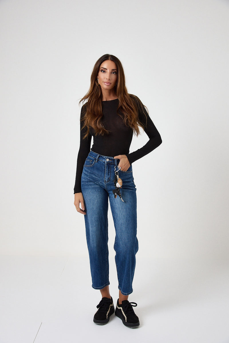 Denim blu elasticizzato charms FEDERICA BI