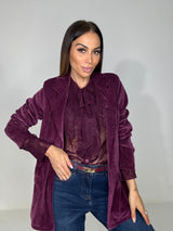 Blazer in velluto bordeaux FEDERICA BI