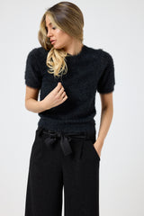 Pantalone nero lurex FEDERICA BI