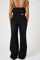 Denim nero cristalli FEDERICA BI