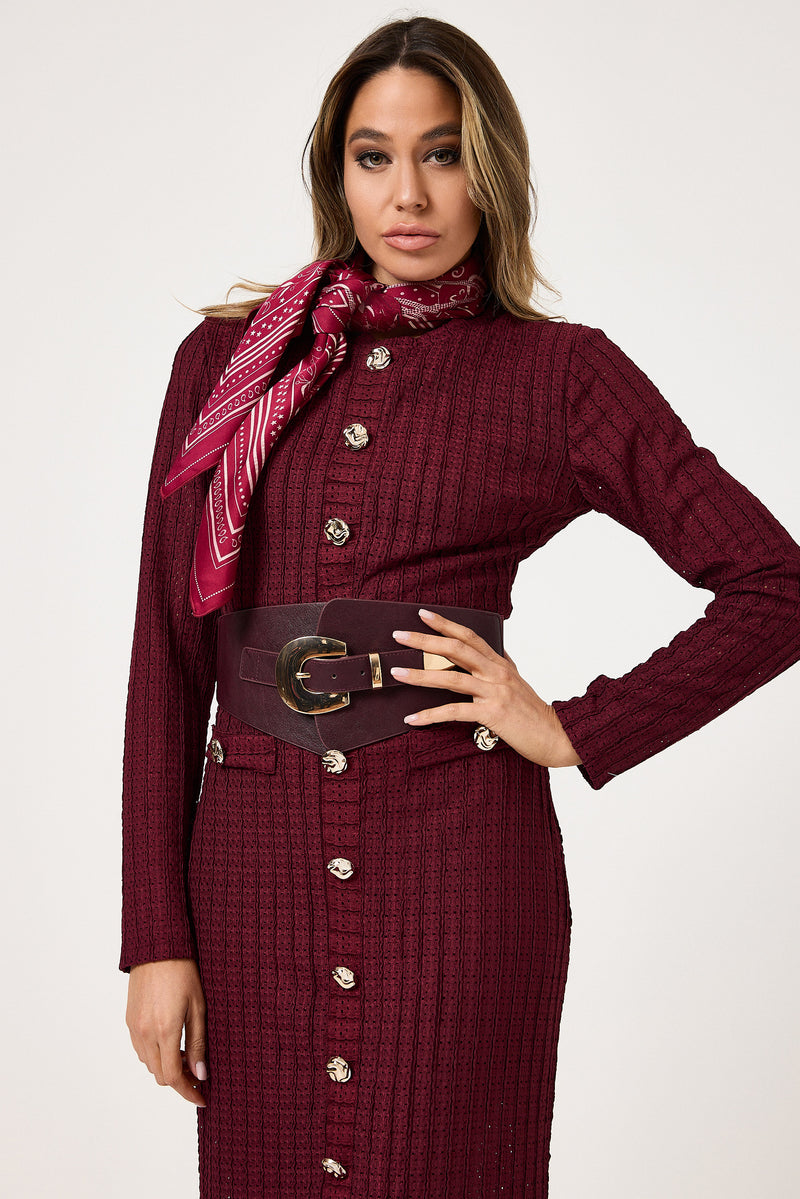 Abito midi bottoni oro FEDERICA BI ( vari colori )