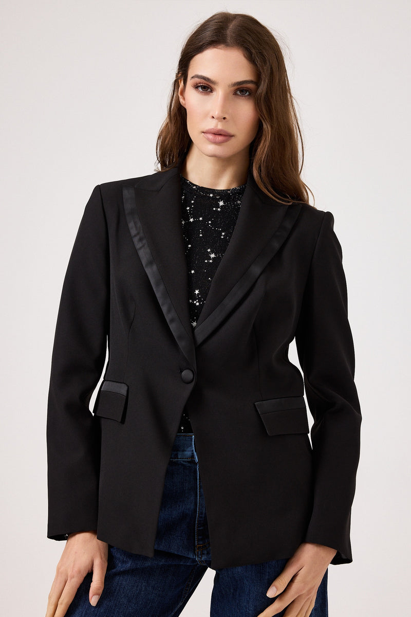 Blazer smoking nero FEDERICA BI