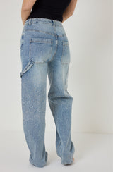 Denim azzurro cristalli FEDERICA BI