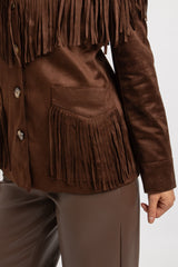 Giacca suede frange FEDERICA BI
