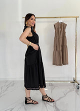 Abito in cotone (beige e e nero) FEDERICA BI