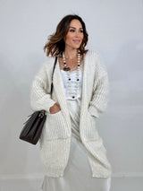 Cardigan bianco latte BEATRICE