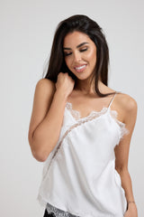 Top in raso e pizzo FEDERICA BI