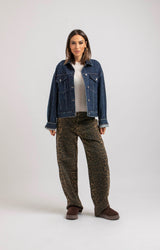 Giacca blu denim cristalli FEDERICA BI