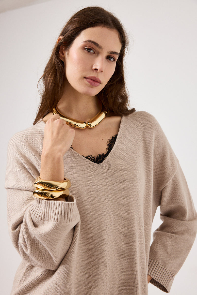 Maglia scollo V FEDERICA BI ( vari colori )