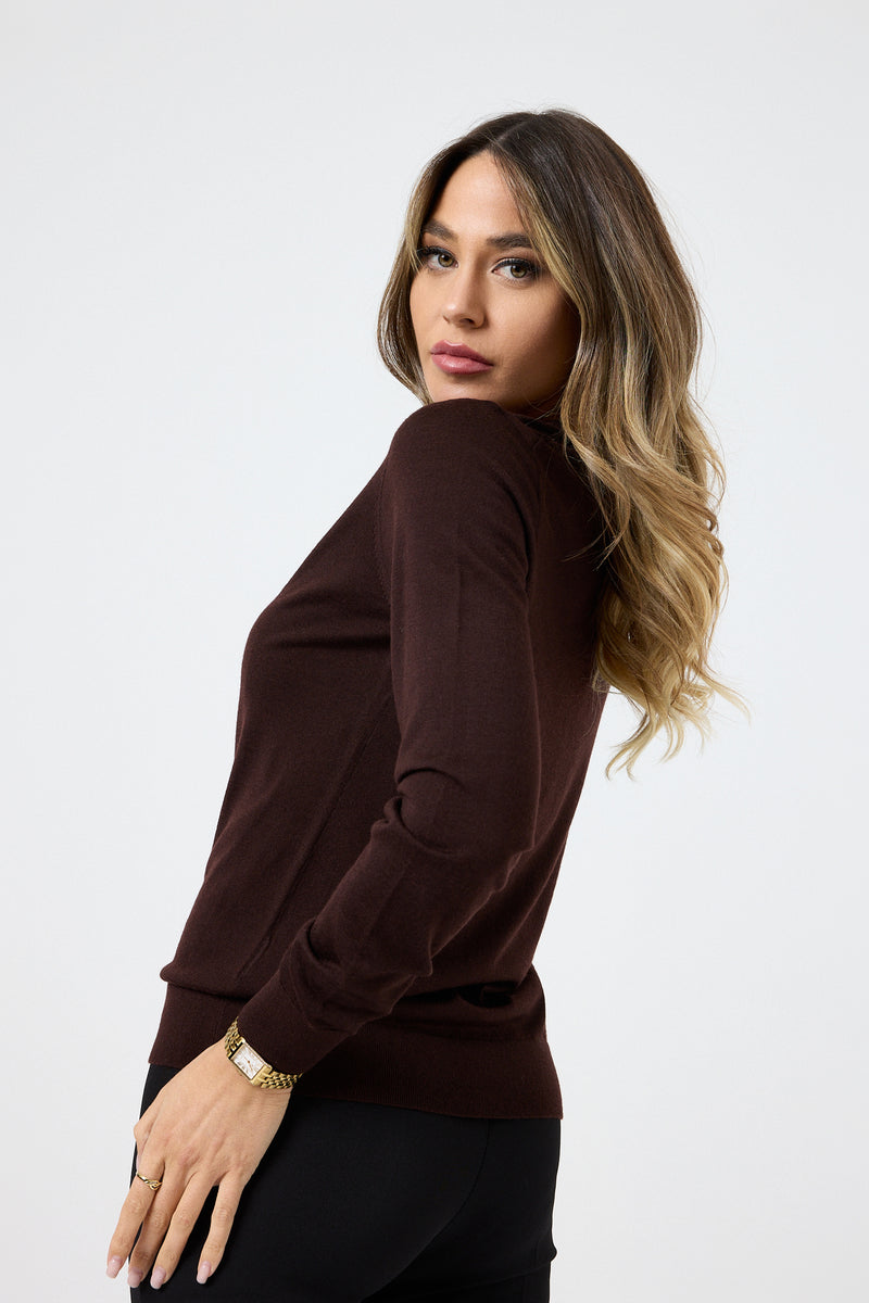 Cardigan moro in lana moro FEDERICA BI