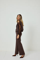 Pantalone moro in ecosuede FEDERICA BI