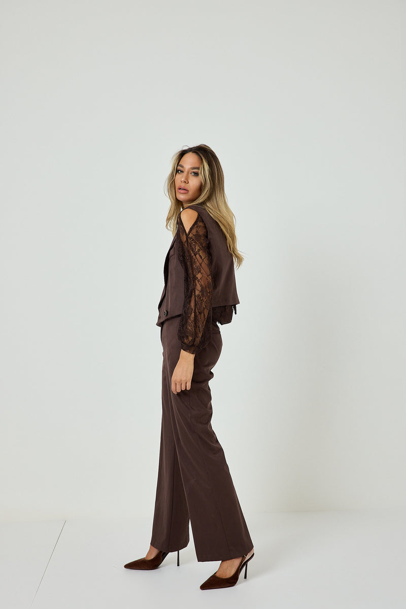 Pantalone moro in ecosuede FEDERICA BI