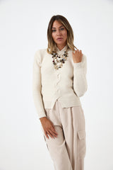 Pantalone cargo beige FEDERICA BI