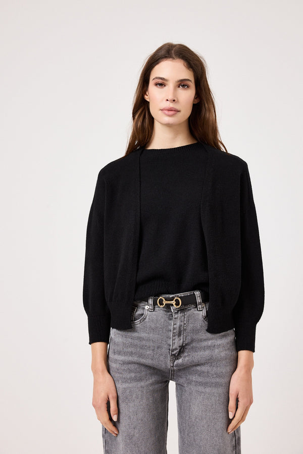 Cardigan nero FEDERICA BI