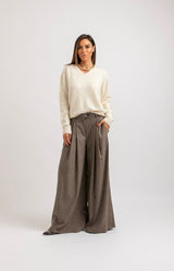 Pantalone tortora palazzo FEDERICA BI