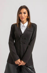 Blazer nero doppiopetto FEDERICA BI