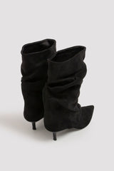 Tronchetto nero in suede FEDERICA BI