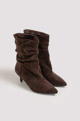 Tronchetto in suede moro FEDERICA BI