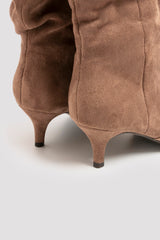 Tronchetto in suede beige FEDERICA BI