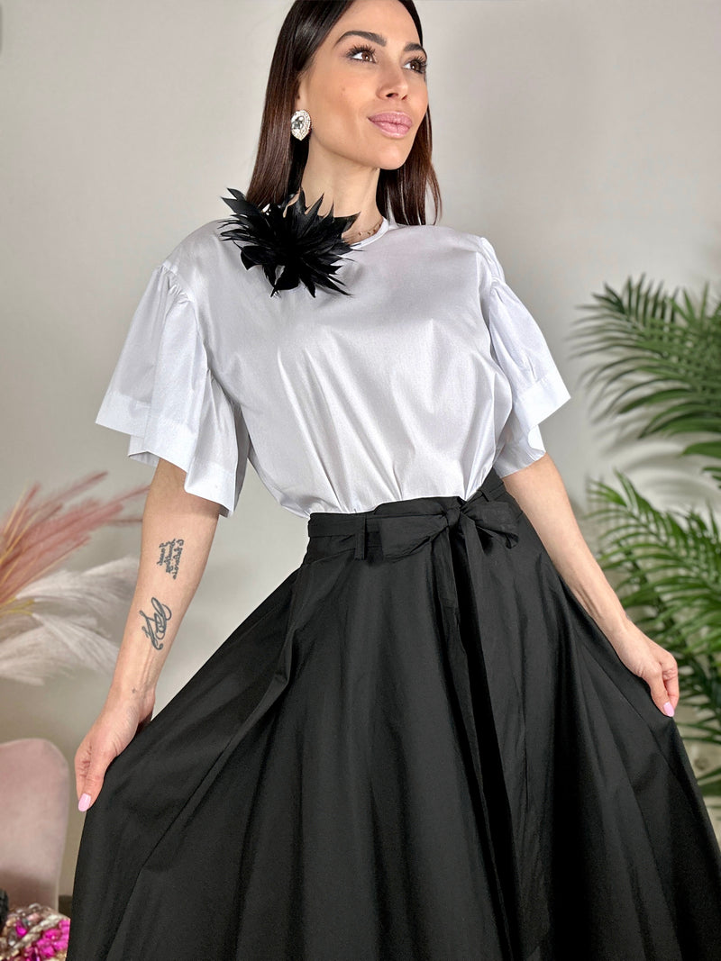 Camicia bianca volant FEDERICA BI