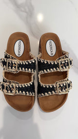 Sabot nero con fibbia FEDERICA BI